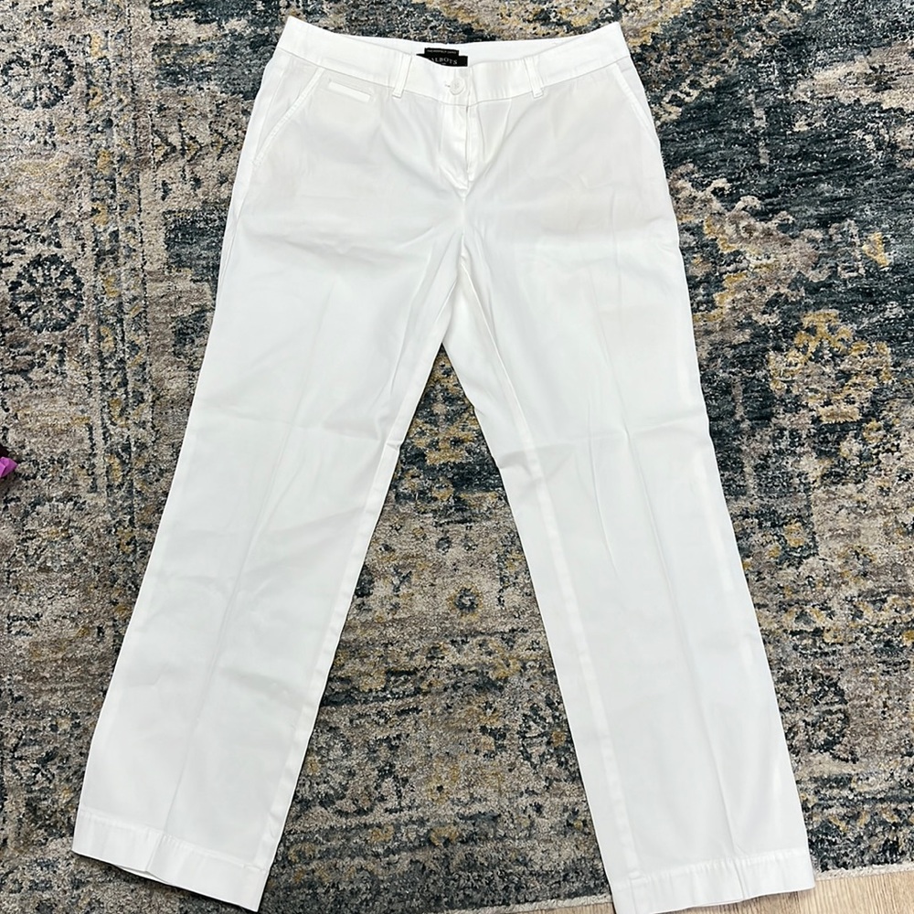 Womens size 4petite Talbots white chino slacks